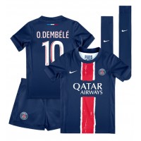 Paris Saint-Germain Ousmane Dembele #10 Hjemmebanesæt Børn 2024-25 Kortærmet (+ Korte bukser)